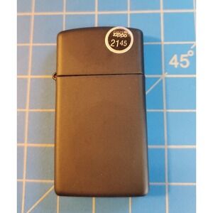 2018 Zippo Slim Black Matte Windproof Pocket Lighter, 1618